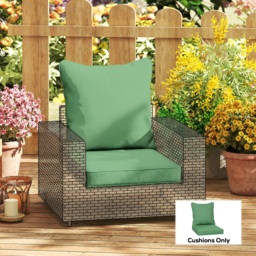 Outsunny Seat and Back Padded Cushion Set, CUSHION ONLY - Green - thumbnail 8
