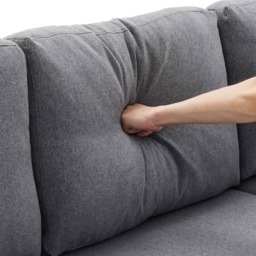 L-Shaped Corner Sofa Bed with Storage, 3 Seater Pull-Out Convertible Settee with Cup Holders and Magazine Pockets, 212x141x87.5 cm, Grey - Aosom UK - thumbnail 8