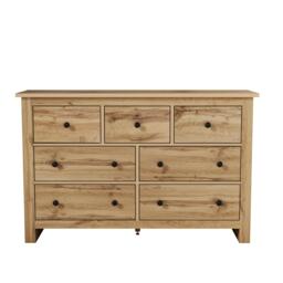Modern Vintage Storage Cabinet with 7 Drawers, Versatile Sideboard for Living Room, Bedroom & Hallway, 152L x 40W x 88.5H cm, Wood - Aosom UK - thumbnail 2
