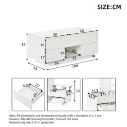 Lift-Top Coffee Table with App-Controlled RGB LED Lights, High-Gloss Center Table with Hidden Compartment, 100L x 45W x 43H cm, White - Aosom UK - thumbnail 3