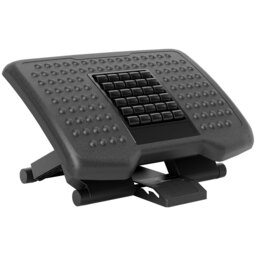 HOMCOM Three-Level, Multi-Angle Massage Footrest - Black - Aosom UK - thumbnail 1