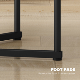 HOMCOM Set of Two Marble-Effect Nest of Tables - Black Marble Effect - thumbnail 7