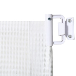 PawHut Retractable Stair Gate, 115 x 82.5 cm, White, Dog Pet Barrier for Doorway, Stair, Hallway - Aosom UK - thumbnail 8