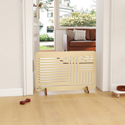 PawHut Freestanding Pet Gate, Portable Dog Barrier Gate with Feet for Small Breeds, 75 x 51 cm, Natural Wood - thumbnail 7