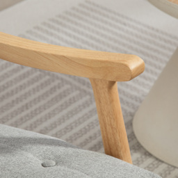 HOMCOM Wood Frame Rocking Accent Chair - Light Grey - thumbnail 8