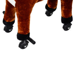 HOMCOM Kids Plush Ride On Walking Horse W/Sound-Brown - thumbnail 9