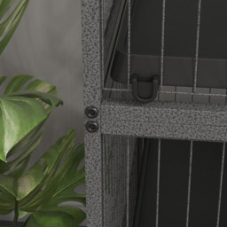 PawHut Small Animal Cage for Chinchilla Ferret Kitten on Wheels with Hammock Removable Tray, Silver Grey - thumbnail 8