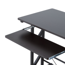 HOMCOM Wooden Computer Desk with Display Shelf, Executive PC Workstation for Home Office, Brown - Aosom UK - thumbnail 7