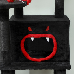 PawHut Gothic Cat Tree, 152 cm Multi-Level Cat Tower for Large Cats with Coffin Bed, Large Condo, for Halloween - thumbnail 9