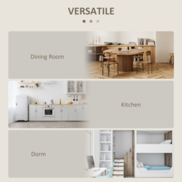 HOMCOM 2 Drop Leaf Dining Table, Folding Dining Table for Small Space, Kitchen, Dining Room, Oak - Aosom UK - thumbnail 6