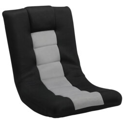 HOMCOM Floor Chair, Folding Floor Sofa with Adjustable Backrest, Wide Seat, Swivel Base, Black - thumbnail 1
