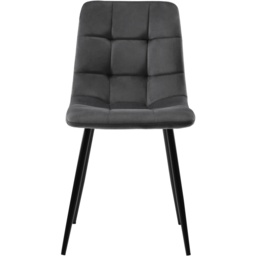 Upholstered Velvet Dining Chairs Set of 4 with Metal Frame, Ergonomic Design, Kitchen Chairs for Dining Room Table, 44x41x86 cm, Gray - Aosom.UK - thumbnail 9