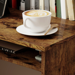 HOMCOM Boxy Work Desk, with Shelf - Wood-Effect - thumbnail 9
