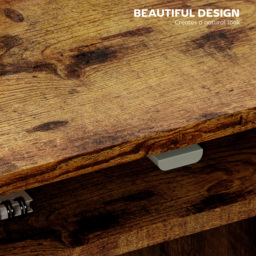 HOMCOM Boxy Work Desk, with Shelf - Wood-Effect - thumbnail 5