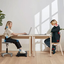 HOMCOM Footrest Adjustable Height & Angle Tilting Platform Home Office Foot Rest Black - Aosom UK - thumbnail 7