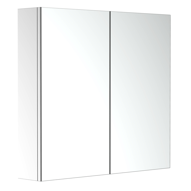 HOMCOM Bathroom Cabinet: Stainless Steel Mirror Storage, Wall-Mounted Spaciousness - Aosom UK - image 1