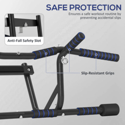 SPORTNOW Doorway Multi-Grip Pull Up Bar with Non-Slip Grips, Chin Up Bar with Anti-Fall Slot for Indoor Gym Upper Body Workout - thumbnail 6