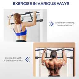 SPORTNOW Doorway Multi-Grip Pull Up Bar with Non-Slip Grips, Chin Up Bar with Anti-Fall Slot for Indoor Gym Upper Body Workout - thumbnail 4