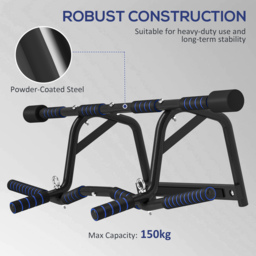 SPORTNOW Doorway Multi-Grip Pull Up Bar with Non-Slip Grips, Chin Up Bar with Anti-Fall Slot for Indoor Gym Upper Body Workout - thumbnail 7