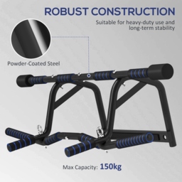 SPORTNOW Doorway Multi-Grip Pull Up Bar with Non-Slip Grips, Chin Up Bar with Anti-Fall Slot for Indoor Gym Upper Body Workout - thumbnail 7