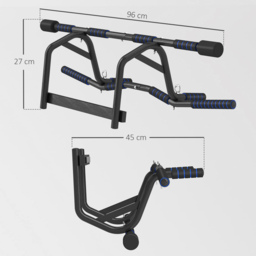 SPORTNOW Doorway Multi-Grip Pull Up Bar with Non-Slip Grips, Chin Up Bar with Anti-Fall Slot for Indoor Gym Upper Body Workout - thumbnail 3