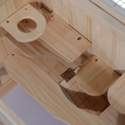 PawHut Wooden Hamster Cage Small Animal House Pets at Home, 60 x 35 x 42 cm - Aosom UK - thumbnail 8