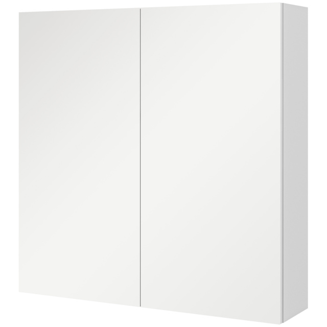 kleankin Bathroom Mirror Cabinet: Wall-Mounted with Adjustable Shelf, High Gloss White - Aosom UK - image 1