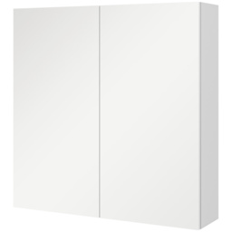 kleankin Bathroom Mirror Cabinet: Wall-Mounted with Adjustable Shelf, High Gloss White - Aosom UK - thumbnail 3