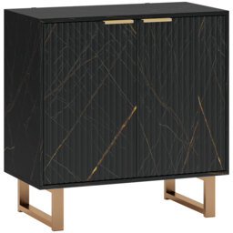 HOMCOM Elegant Storage Sideboard - Black/Gold-Tone - thumbnail 1
