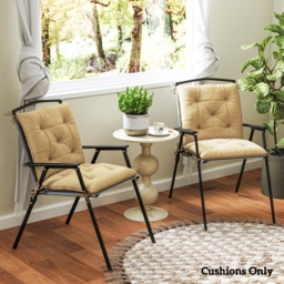 Outsunny Set of Two Outdoor Seat Cushions - Khaki - thumbnail 7