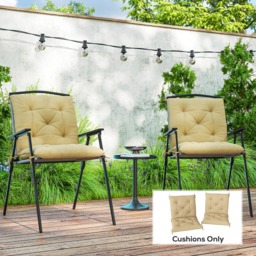 Outsunny Set of Two Outdoor Seat Cushions - Khaki - thumbnail 2