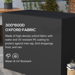 Outsunny 3-Seat Outdoor Garden Swing Chair Protective Cover Water UV Resistant, 240L x 133Wcm, Dark Grey - Aosom UK - thumbnail 5