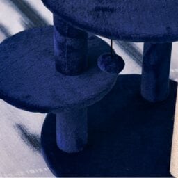 PawHut Feline Playground: 3-Tier Sisal Rope Scratching Post with Dangling Toy, Interactive & Durable, Blue - Aosom UK - thumbnail 9