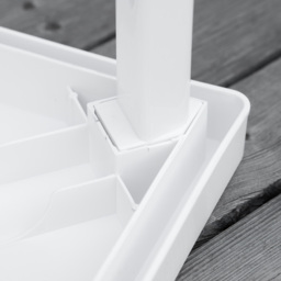 Outsunny Modern Outdoor Side Table, Square Garden Coffee End Table, Perfect for Drinks and Snacks, Stylish White - Aosom UK - thumbnail 9