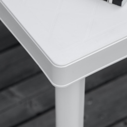 Outsunny Modern Outdoor Side Table, Square Garden Coffee End Table, Perfect for Drinks and Snacks, Stylish White - Aosom UK - thumbnail 6