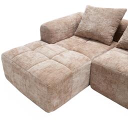 Oversized Modular L-Shaped Sofa with Deep-Seated Sleeper Design, Plush Sectional Sofa with Hidden Side Pockets, 250L x 158W x 60H cm, Khaki - Aosom UK - thumbnail 9