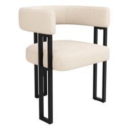 2-Piece Flannel Fabric Dining Chairs with Curved Backrest and Thick Plush Seat, Kitchen Chairs with Metal Legs, 51.5L x 54W x 72H cm, Beige - Aosom UK - thumbnail 9