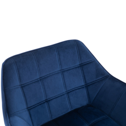 HOMCOM Armchair Accent Chair Wide Arms Slanted Back Padding Iron Frame Wooden Legs Home Bedroom Furniture Seating Set of 2 Blue - Aosom UK - thumbnail 7