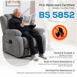 HOMCOM Recliner Armchair Lift Chair, Electric Recliner Chair with Vibration Massage and Heat, Wide Seat, USB Port, Light Grey - thumbnail 9