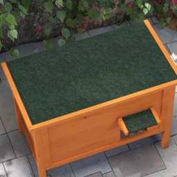 PawHut Feral Cat House, Wooden Insulated with Removable Floor, Water-Resistant Openable Roof - Orange - Aosom UK - thumbnail 8