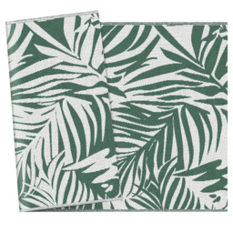 Outsunny Reversible Outdoor RV Rug, 1.5 x 2.4m Patio Floor Mat for Garden, Deck, Beach, Camping, Green Leaves, Green and White - thumbnail 8