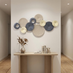 HOMCOM Metal Wall Art, Modern Hanging Wall Decor with Multi-Disc Design for Living Room Bedroom Dining Room - thumbnail 8