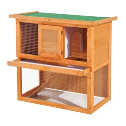 Pawhut Wooden 90cm 2 Tiers Rabbit Hutch - Aosom UK - thumbnail 9
