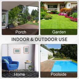 Outsunny 3 Seater All Weather Outdoor Sofa, Weatherproof Outdoor Sofa with Wicker Weave Metal Frame and Fire Resistant Cushion, Brown - Aosom UK - thumbnail 5