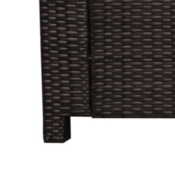 Outsunny 3 Seater All Weather Outdoor Sofa, Weatherproof Outdoor Sofa with Wicker Weave Metal Frame and Fire Resistant Cushion, Brown - Aosom UK - thumbnail 9