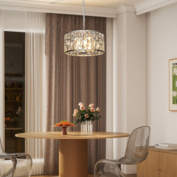 HOMCOM 72 Glass Crystallite Chandelier - Silver-Tone - thumbnail 9