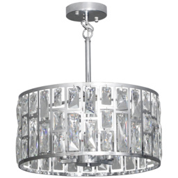 HOMCOM 72 Glass Crystallite Chandelier - Silver-Tone - thumbnail 1