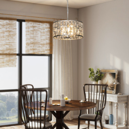 HOMCOM 72 Glass Crystallite Chandelier - Silver-Tone - thumbnail 8