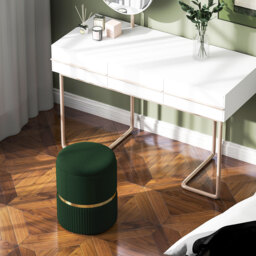 HOMCOM Velvet-Feel Storage Ottoman - Green - thumbnail 8