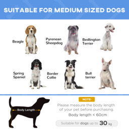 PawHut Raised Dog Bed Cat Elevated Lifted Portable Camping w/ Metal Frame for Large Dogs, Blue - Aosom UK - thumbnail 7